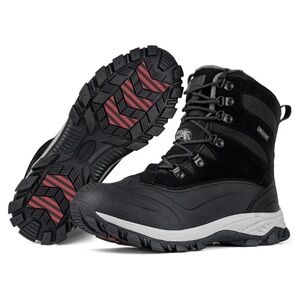 Free Soldier-Snowwolf Men’s Waterproof Black Snow Hiking Winter Boots